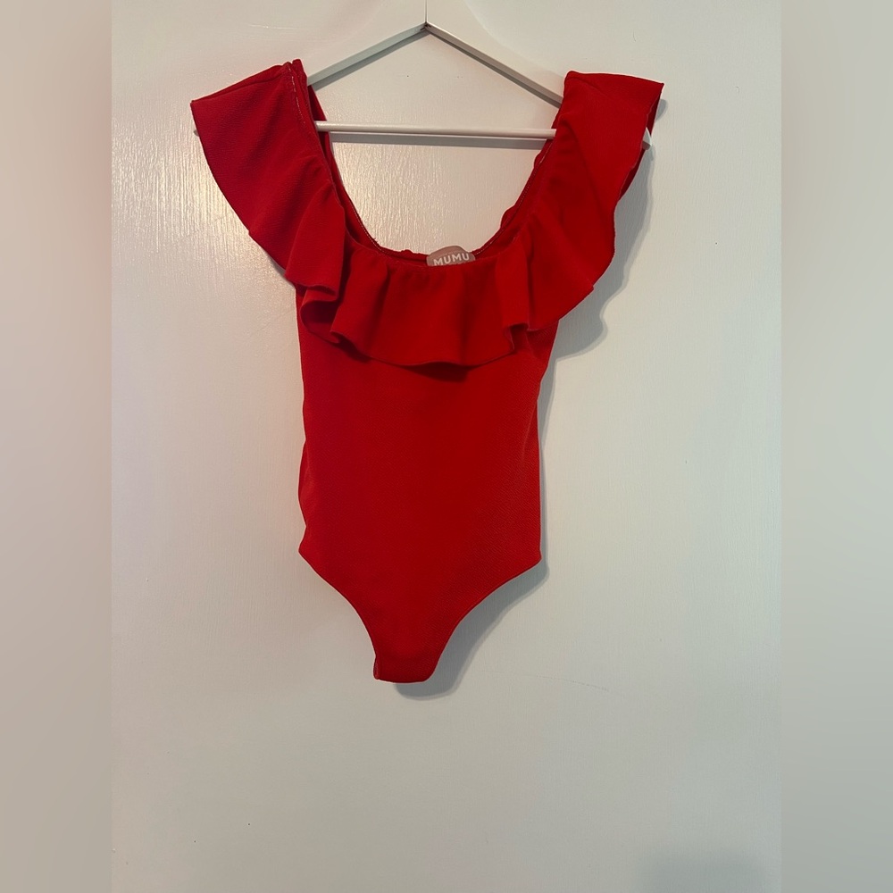 Show Me Your MuMu Vibrant Red Bodysuit